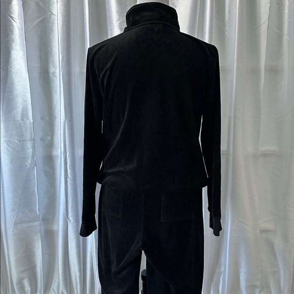 BCBG Velour Athleisure Suit 2pc Set Sz XL/Black - Picture 8 of 16
